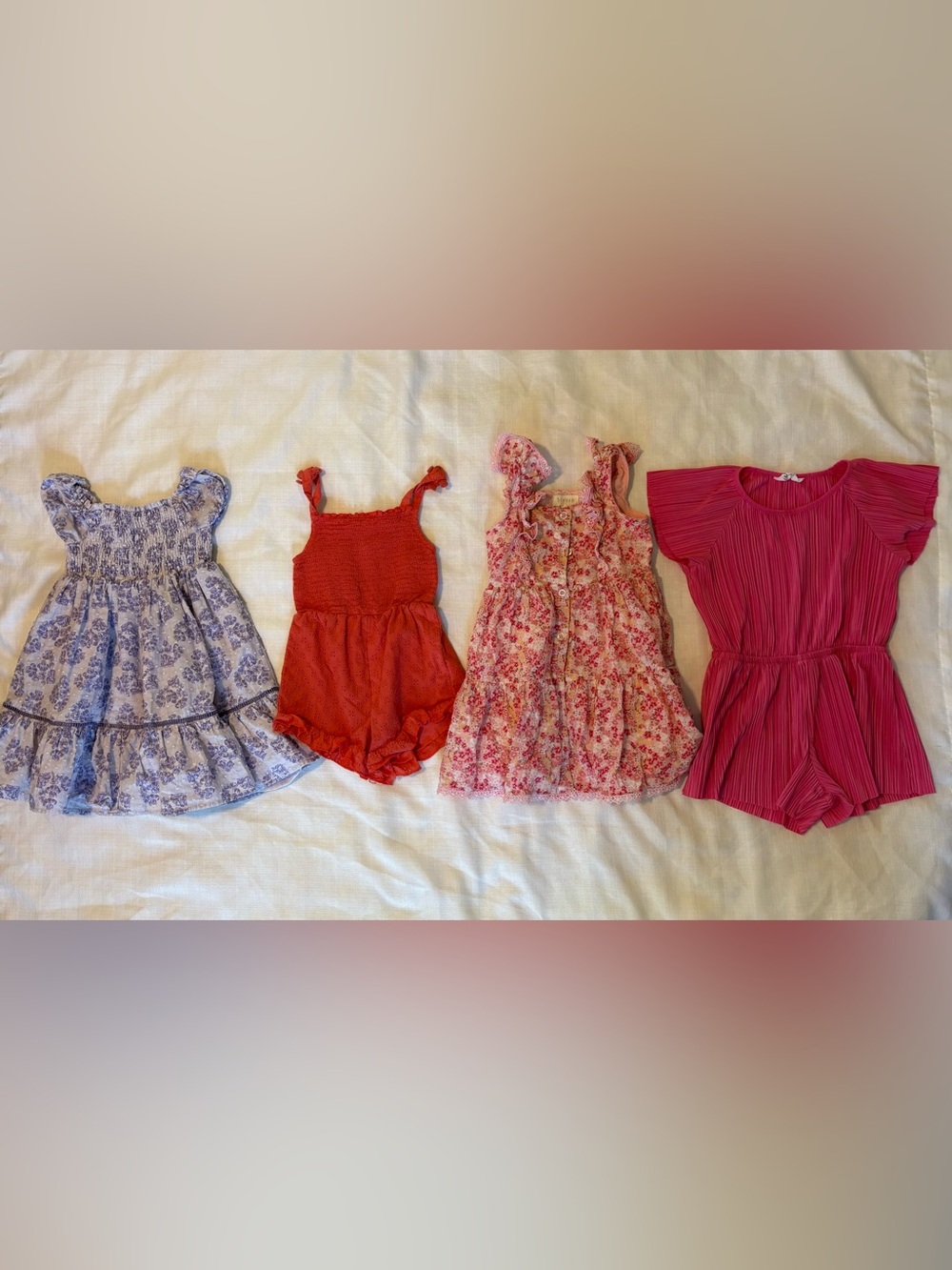 Girls dress and romper clothing lot size 4